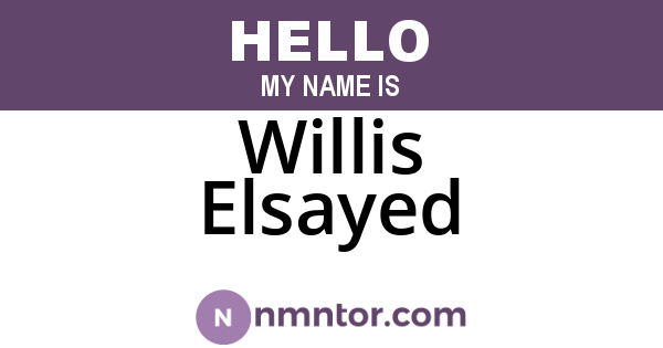 Willis Elsayed
