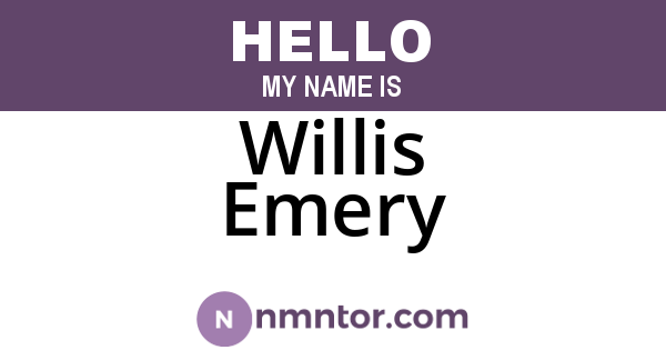 Willis Emery