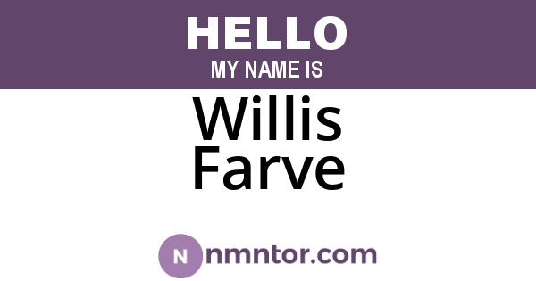 Willis Farve