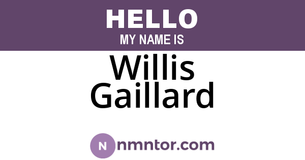 Willis Gaillard