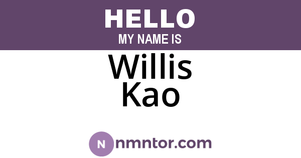 Willis Kao