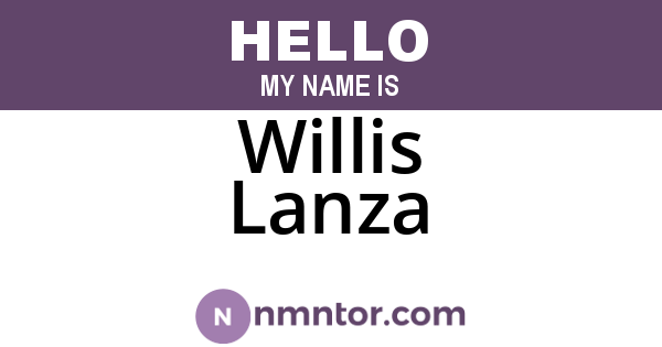 Willis Lanza