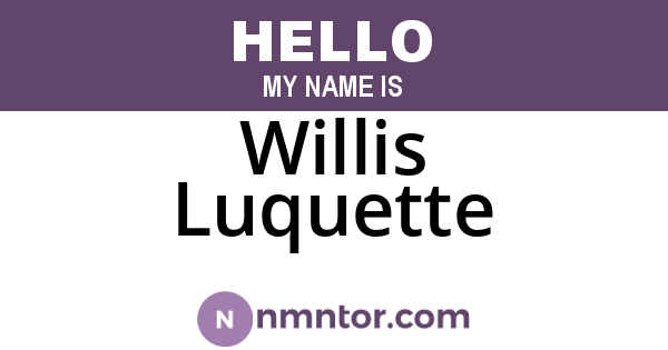Willis Luquette