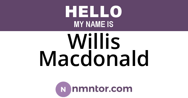 Willis Macdonald