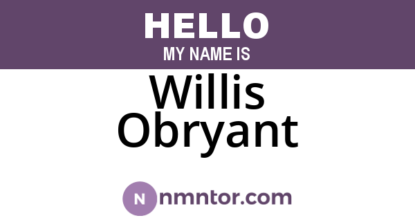 Willis Obryant