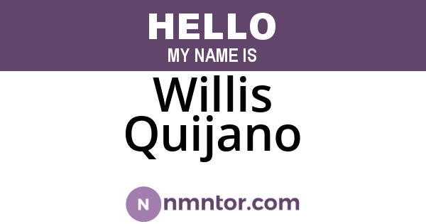 Willis Quijano