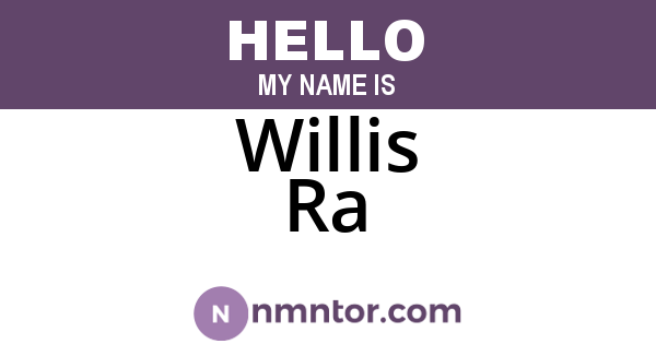 Willis Ra