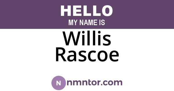 Willis Rascoe