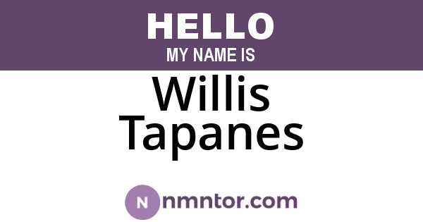 Willis Tapanes