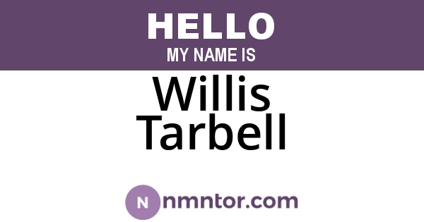 Willis Tarbell
