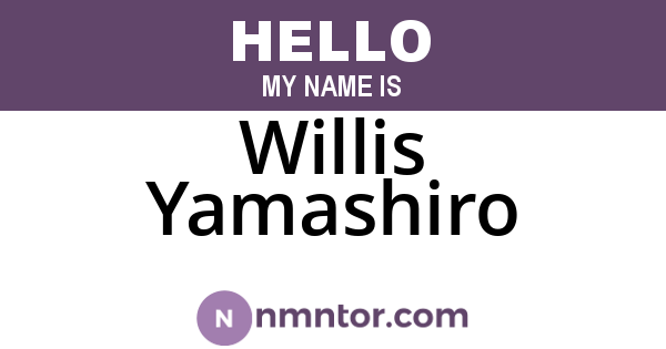 Willis Yamashiro