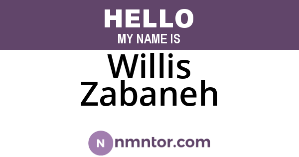 Willis Zabaneh