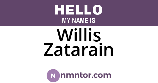 Willis Zatarain