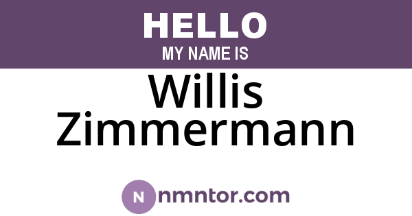 Willis Zimmermann