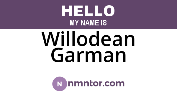 Willodean Garman