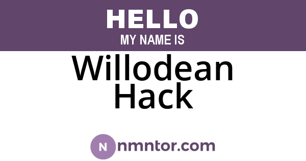 Willodean Hack