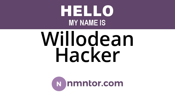 Willodean Hacker