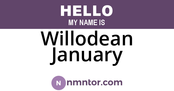 Willodean January