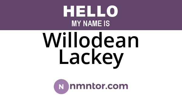 Willodean Lackey