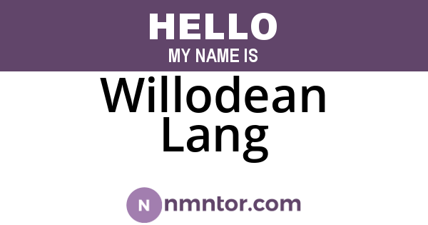 Willodean Lang