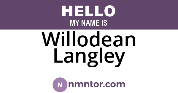 Willodean Langley