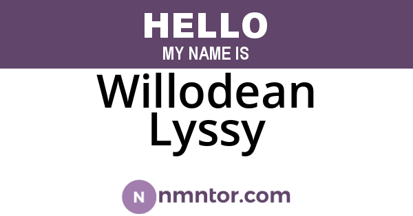 Willodean Lyssy