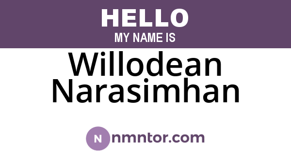 Willodean Narasimhan