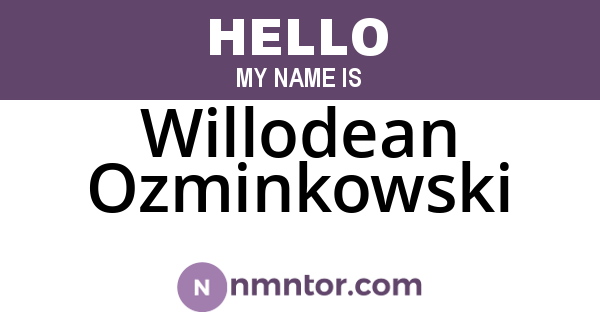 Willodean Ozminkowski