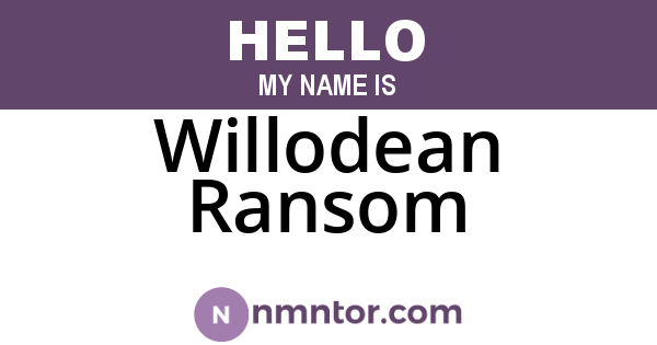 Willodean Ransom