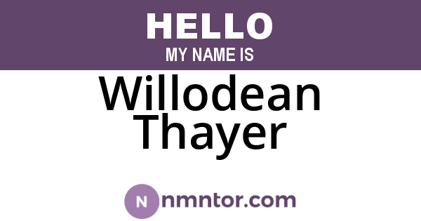Willodean Thayer