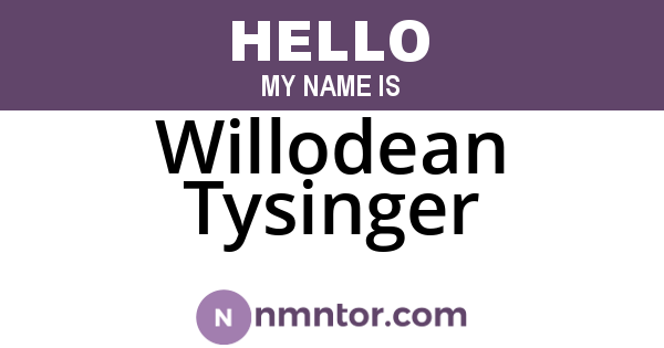 Willodean Tysinger