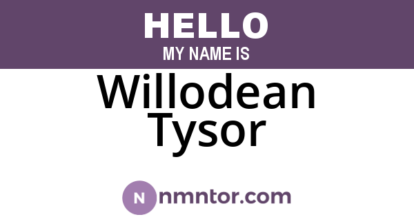 Willodean Tysor