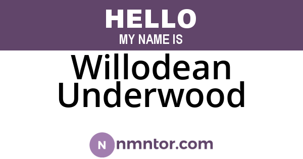 Willodean Underwood