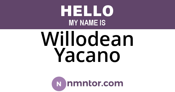 Willodean Yacano