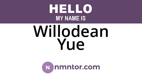 Willodean Yue