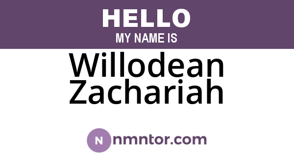 Willodean Zachariah