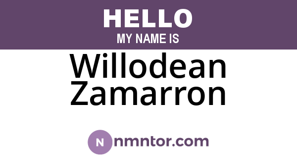 Willodean Zamarron