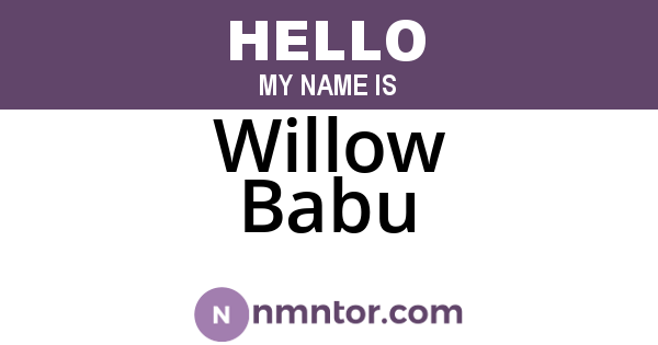 Willow Babu