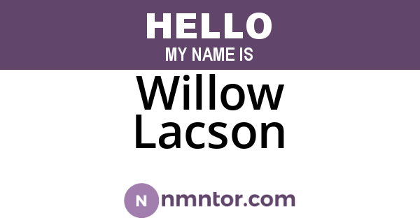 Willow Lacson