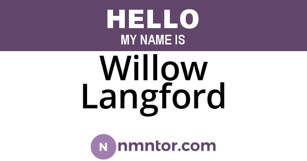 Willow Langford
