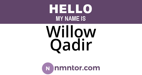 Willow Qadir