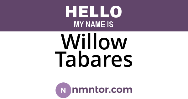 Willow Tabares