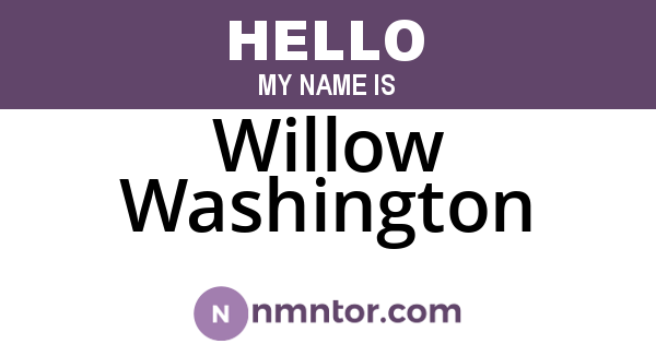Willow Washington
