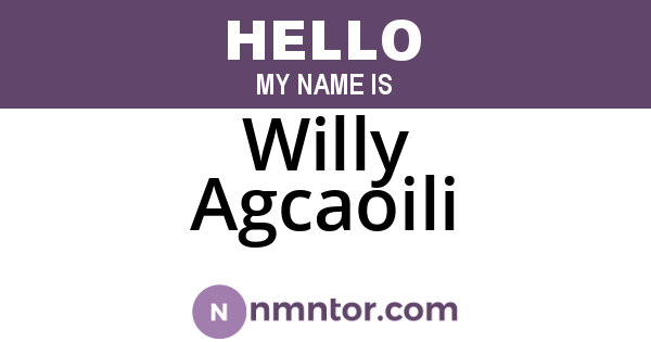 Willy Agcaoili