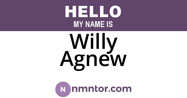 Willy Agnew