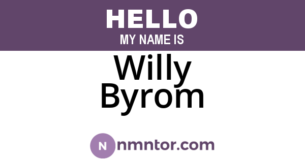 Willy Byrom