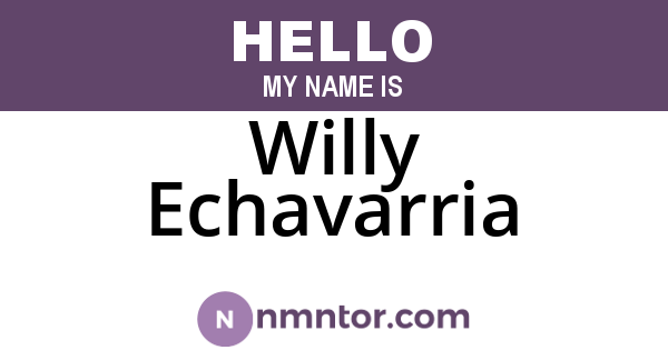 Willy Echavarria