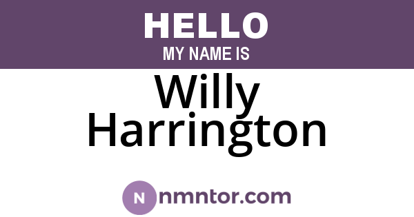 Willy Harrington
