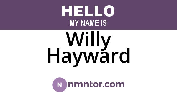 Willy Hayward