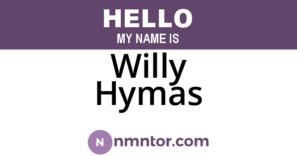 Willy Hymas